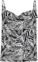 Linen Hanging Laundry Bag, 100% Linen Leaf Print Over The Door Laundry Hamper with Buttons and Zipper, Space Saving Door Hampers for Laundry Dirty Clothes Home Travel, Black, 19.7x27.5inches by CozyNest Decor