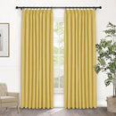 Macochico 52”Wx96”L 100% Blackout Curtains for Bedroom Living Room Nursery Yellow Pinch Pleated Linen Curtains Farmhouse Burlap Drapes Thermal Window Panels with Hooks and Tieback 1 Panel by CozyNest Decor