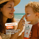 Prebiotic Mineral Sunscreen SPF 50 for Kids & Baby, Face & Body Sun Protection, Reef Safe, Non-Toxic Zinc Oxide Broad Spectrum, Water-Resistant, No White Cast, Travel Size 1.7oz by TinyTreasures Baby Boutique
