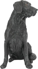 Design Toscano Labrador Retriever Dog Indoor/Outdoor Garden Statue, 9 Inch Wide, 15 Inch Tall, Cast Stone Resin, Black Painted Finish by GreenHaven Gardens