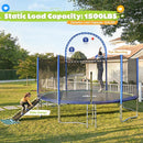 Zupapa Trampolines No-Gap Design 1500 LBS Weight Capacity 16 15 14 12 10 8FT for Kids Children with Safety Enclosure Net Outdoor Backyards Large Recreational Trampoline by TinyTreasures Baby Boutique