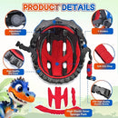Toddler/Kids Bike Helmet Set for Boys Girls 3D Adjustable Kids Helmet Protective Gear Set Knee Elbow Wrist Pads and Multi-Sports Skateboard Scooter Cycling Roller Balance Bike by TinyTreasures Baby Boutique