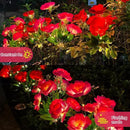 Neporal Solar Flowers Outdoor Waterproof Camellia，4PK 7-Stem Garden Solar Lights Decorative, 2 Decor Lighting Modes, Solar Powered Garden Decor, Solar Yard Decor by GreenHaven Gardens