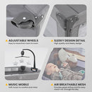 2-in-1 Baby Playard, Pack and Play Bassinet, Easy Folding Portable Crib with Music Mobile for Newborn to Toddlers (Grey) by TinyTreasures Baby Boutique