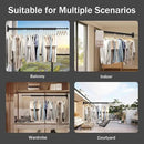 Wall Mounted Clothes Drying Rack, Retractable & Collapsible, Foldable Black-Ring Laundry Hanger by CozyNest Decor