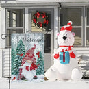 Heyfibro Welcome Christmas Garden Flag Winter Gnome Garden Flags 12x18 Double Sided Burlap Cardinals Snowflakes Snow Garden Yard Flags for Seasonal Outside Outdoor House Decoration (ONLY FLAG) by CozyNest Decor