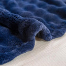 YUSOKI Luxury 3D Bubble Throw Blanket 2lb,All Ages,Home Decoration, (Navy,50 * 60inches) by CozyNest Decor