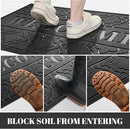 Yimobra Welcome Mat Outdoor Indoor, All-Season Waterproof Front Door Mat Outside Entrance, All-Weather Heavy Duty Non-Slip Doormat, Low Profile Porch Patio Entrance Mats, 47x32, Dark Grey by CozyNest Decor