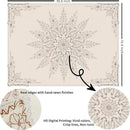 Damanse Floral Tapestry Wall Hanging Cute,Boho Wall Tapestry for Bedroom Aesthetic,Mandala Living Room Decor for Teen Girls (Flaxen, 70.9"x90.6") by CozyNest Decor