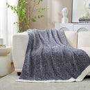 Snuggle Sac Navy Throw Blanket for Couch, Oversized Throw XL Super Soft Warm Blankets Cozy Knit Fuzzy Lightweight Throws for Sofa, Bed, Living Room, Heather Navy, 50x70 inches by TinyTreasures Baby Boutique