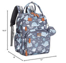 BabbleRoo Diaper Bag Backpack - Baby Essentials Travel Tote - Multi Function Waterproof Diaper Bag, Travel Essentials Baby Bag with Changing Pad, Stroller Straps & Pacifier Case - Unisex, Sea Animals by TinyTreasures Baby Boutique