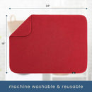 S&T INC. Dish Drying Mat XL, 18” x 24”, Absorbent Microfiber Kitchen Counter Mat, Dish Drying Pad for Dishes, Utensils, Pots and Pans, Extra Large, Red by CozyNest Decor