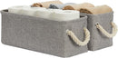 DULLEMELO Toilet Paper Storage Basket, Toilet Tank Basket with Rope Handles (Grey) by TinyTreasures Baby Boutique