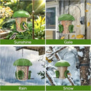 LONA Bird Feeders for Outdoors Hanging – 3 Separate Compartments, 3 Feeding Ports, Weatherproof Dome & 3 Ways to Hang, Large Capacity for Cardinals/Finches (Green by CozyNest Decor