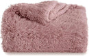 Bedsure GentleSoft Fluffy Dusty Pink Throw Blanket Gifts for Women, Girls, Soft Fleece Cozy Fuzzy Sherpa Plush Warm Minky Thick Faux Fur Throws for Couch, Dark Pink Decor Blanket Gifts for Her, 50x60 by CozyNest Decor