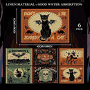 Umigy 6 Pcs Halloween Placemats 12"x18" Gothic Bat Placemats Kitchen Decoration Washable Witch Place Mats Rectangle Skull Table Mats for Halloween Dining Table Accessories(Scary) by CozyNest Decor