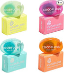 Cocofloss Woven Dental Floss, Travel Sampler, Dentist-Designed Oral Care with Coconut Oil, Waxed, Vegan, Kid-Friendly, 4 Minis in Mint, Coconut, Orange, Strawberry (8 yd Each) by CozyNest Decor
