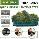 Galvanized Metal Raised Garden Bed 4x2x1ft Large Raised Planter 1Pack Outdoor Blue Planter Box with Rubber Stripe and Safety Gloves for Vegetables, Fruits, Flowers by GreenHaven Gardens