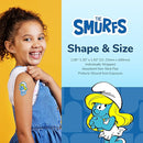 BioSwiss Bandages, The Smurfs Classic Shaped Self Adhesive Bandage, Latex Free Sterile Wound Care, Fun First Aid Kit Supplies for Kids and Adults, 50 Count Plastic Case by TinyTreasures Baby Boutique