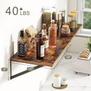 18"W x12"D Floating Shelves, Farmhouse Wall Shelves Home Decor Shelf, Deep Bathroom Shelf with Bracket, 12 Inch Deep Wall Shelves for Living Room, Kitchen, Bedroom, Rustic Brown, Set of 2 by CozyNest Decor
