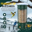Metal Squirrel Proof Bird Feeders for Outdoors Hanging,Weight-Activated Large Capacity Feeder for Wild Finch, Cardinal,Blue Jay, Chickadee, Weatherproof and Durable 4 Perches,Green by GreenHaven Gardens