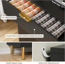 GAOMON 6 Drawer Dresser, Wood Chest of Drawers Organizer Storage with Gold Handle, Large Storage Cabinet, Modern Design Dresser for Bedroom, Living Room, Closet, Hallway, Entryway, Black by CozyNest Decor