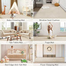 Baby Play Mat for Floor Tummy Time Mat Nursery Rug Muscle Mat Area Rug Playroom Rug Tatami Mat 6'7"x4'11" Memory Foam 1.3" Thick Crawling Mat For Babies,Toddlers, Infants, Kids,Floor Mat(Beige) by CozyNest Decor