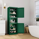 Tall Narrow Storage Cabinet 66.93" H Tall Bathroom Cabinet Metal Pantry Cabinets, 4 Adjustable Shelves for Kitchen, Home Office, Living Room, Dinning Room (20 inches Wide Green) by CozyNest Decor