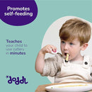 doddl Toddler Utensils, Ergonomic Fork Spoon and Knife Set for Self Feeding, Stainless Steel Silverware for 1-3 Year Olds, BPA Free, Dishwasher Safe (Aqua) by TinyTreasures Baby Boutique