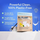 BLUELAND 100% Plastic-Free Dishwasher Detergent Tablets, Starter Set, 60 Count with Tin, Lemon Zest Eco Friendly Dishwashing Pods, Natural, Sustainable by CozyNest Decor