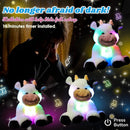 Cuteoy Glowing LED Cow Light-up Nightlight Toys Musical Plush Stuffed Animal Soft Singing Lullabies Birthday Christmas Plushies Gifts for Kids Boys Girls,10" by TinyTreasures Baby Boutique