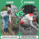 Stirrup Hoe Garden Tool Weed Puller with 76.8Inch Adjustable Stainless Steel Handle, Heavy Duty Hula Hoe and 12 Tines Rake 2 in 1 Gardening Tools Garden Cultivator for Weeding Soil Loosening, Black by GreenHaven Gardens