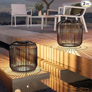 Solar Yard 2-Pack Outdoor Solar Lamp, Water-Resistant Lights for Outside Hanging Lantern Table Lamp Lights Decoration for Garden, Yard, Patio, Porch, Trees, Pathway, Black by CozyNest Decor