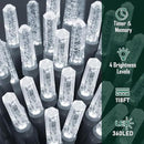 Heceltt 360 LED 118 FT String Lights Outdoor, 8 Modes Cool White Christmas Lights Plug in, IP44 Waterproof Led String Lights with Timer and Memory for Tree Yard Party Garden Decorations by GreenHaven Gardens