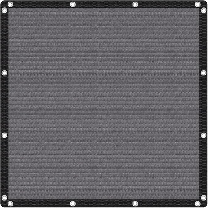 VICLLAX Shade Fabric Sun Shade Cloth with Every 2 FT Grommets for Patio Garden Pergola Cover Canopy 13x21 FT, Grey