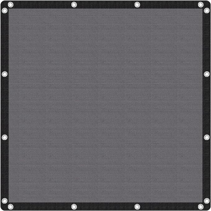 VICLLAX Shade Fabric Sun Shade Cloth with Every 2 FT Grommets for Patio Garden Pergola Cover Canopy 12x23 FT, Grey