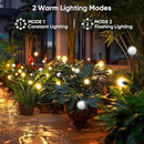 Solar Lights Outdoor Garden Decor: Waterproof Solar Firefly Lights for Yard Landscape Pathway Patio Lawn - Warm White Solar Powered Swaying Lights for Outside Lighting Decorations - 2 Pack 16 LED by GreenHaven Gardens