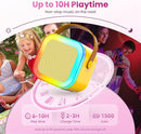 Mini Karaoke Machine for Kids Adults, Portable Karaoke Microphone Singing Speaker Bluetooth Karaoke Player with 2 Wireless Mic, Birthday Gifts for Girls Boys 4-12 Year Old, Family Home Party(Yellow) by TinyTreasures Baby Boutique