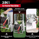 Stainless Steel Garden Hose Reel, Wall Mount or Floor Mounted with 3/4 Inch Brass Fittings Lead hose, 135 Ft Capacity with Crank Handle & portable hose reels for outside by GreenHaven Gardens