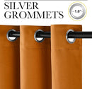 NICETOWN Orange Curtains 84 inch Length 2 Panels, Grommet Faux Silk Thermal Drapes Light Reducing Energy Saving Privacy Window Treatments for Living Room, W52 x L84 by TinyTreasures Baby Boutique