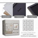 Sheffield Home 9 Piece Gallery Wall Frame Set, 12x12 Inch, Natural by CozyNest Decor