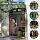 Aoxun 6.2x4 FT Shed Outdoor Storage Shed with Lockable Doors & Slooping Roof Metal Garden Tool Shed for Backyard, Patio, Poolside (Brown) by GreenHaven Gardens