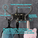 Swivel Coat Hook 2 Pack Heavy Duty Space Saving Towel Rope Hook Wall Mount Triple Swing Arms for RV Bathroom Kitchen Garage,Rustic Bronze by CozyNest Decor