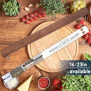 Dmore magnetic knife holder for wall—with 2 hooks, No Drilling 23 Inch walnut knife magnetic strip, Powerful knife magnet rack, include Adhesive Tape and screws for Knives, Utensils, and Tools by CozyNest Decor