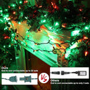 Brizled Red & Green Christmas Lights, 33ft 100 LED Christmas String Lights, 120V UL Certificated Xmas Tree Light Connectable, Mini Xmas Light Set Indoor Outdoor for Holiday Tree Party Home Decor by TinyTreasures Baby Boutique