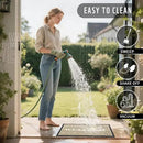 Yimobra Welcome Mat Outdoor Indoor, All-Season Waterproof Front Door Mat Outside Entrance, All-Weather Heavy Duty Non-Slip Doormat, Low Profile Porch Patio Entrance Mats, 47x24, Beige by CozyNest Decor