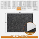 Mibao Front Door Mat, Dirt Trapper Welcome Mat for Outdoor Indoor, Non-Slip Waterproof Doormat, Durable Machine Washable Low Profile Entry Rug for Back Door Outside Patio Porch, 48" x 36", Black by CozyNest Decor