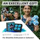 Shashibo Shape Shifting Box - Award-Winning, Patented Fidget Cube w/ 36 Rare Earth Magnets - Transforms Into Over 70 Shapes, Gift Box, Download Fun in Motion Toys Mobile App (Mystic Ocean, 4 Pack) by TinyTreasures Baby Boutique