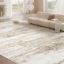 Washable Rug 9x12 Area Rugs for Living Room: Large Neutral Soft Rug Abstract Non Slip Low Pile Modern Carpet for Bedroom Kitchen Nursery Office Dining Room Indoor (Beige, 9'x12') by TinyTreasures Baby Boutique