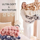 Cozy Faux Fur Throw Blanket for Couch-Warm Fuzzy Throw Blanket, Soft Plush Thick Bubble Blankets for Bedroom and Living Room, Furry Luxury Blanket, 90 x 108, Tie-Dye Pink by CozyNest Decor
